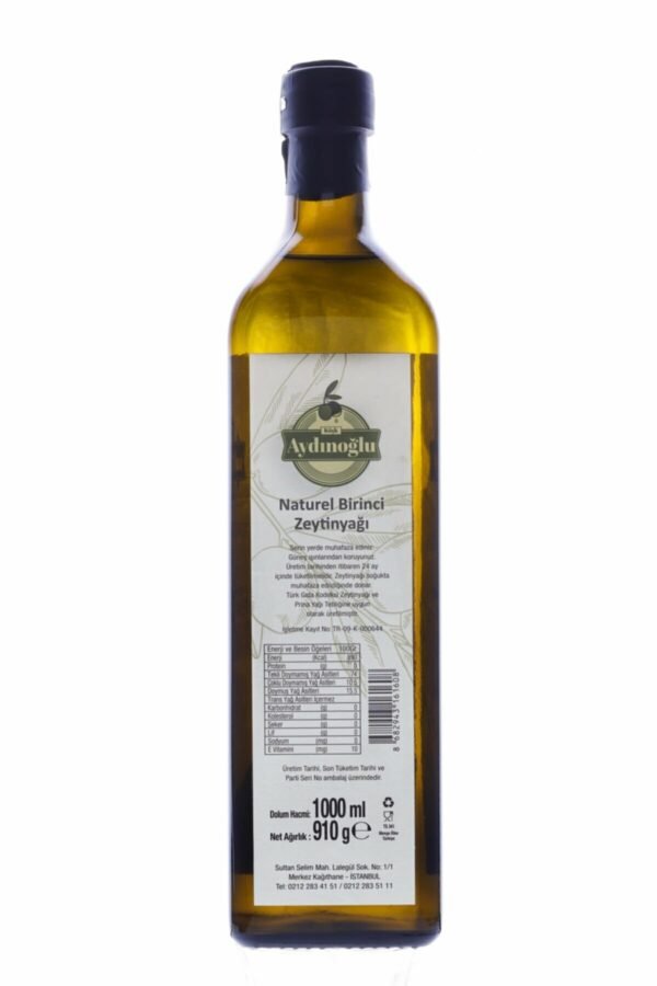 Naturel Zeytinyağı 1 LT Cam Şişe - Görsel 2